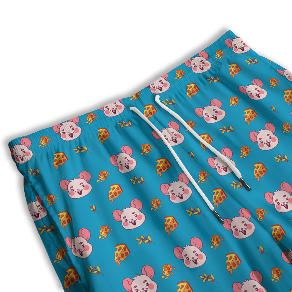 Samurai Warrior Mask Japanese Print Pattern Men's Athletic Shorts