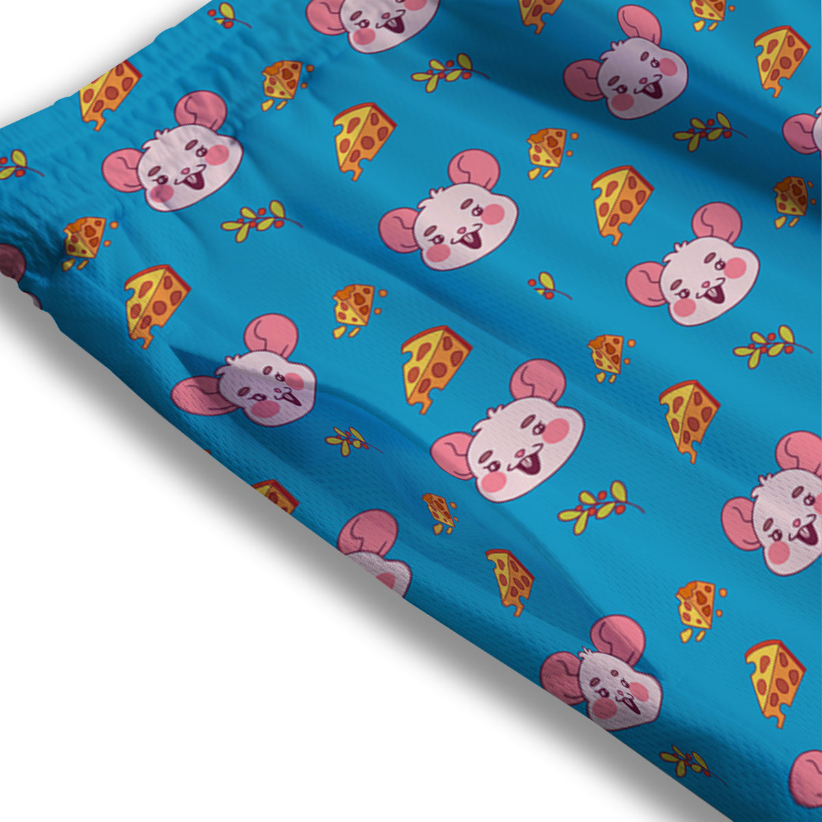 Rat Cute Print Pattern Mesh Shorts-grizzshop
