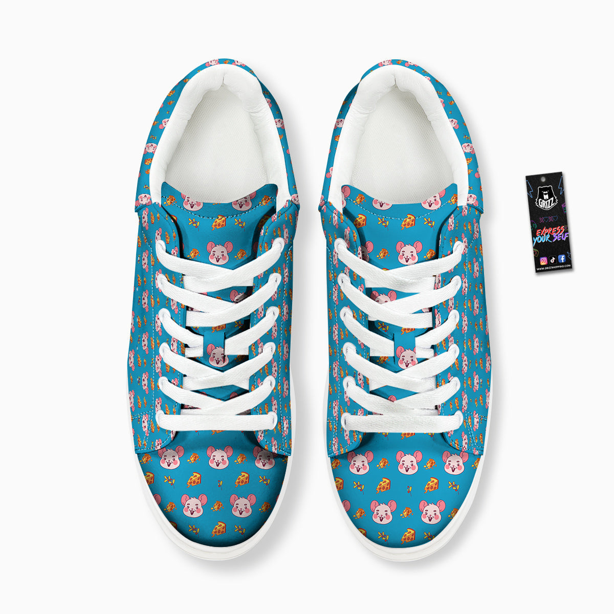 Rat Cute Print Pattern Platform Shoes-grizzshop