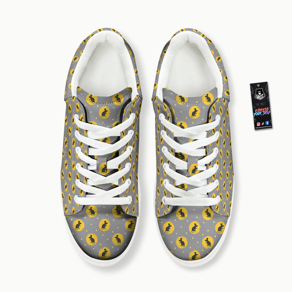 Rat Print Pattern Platform Shoes-grizzshop