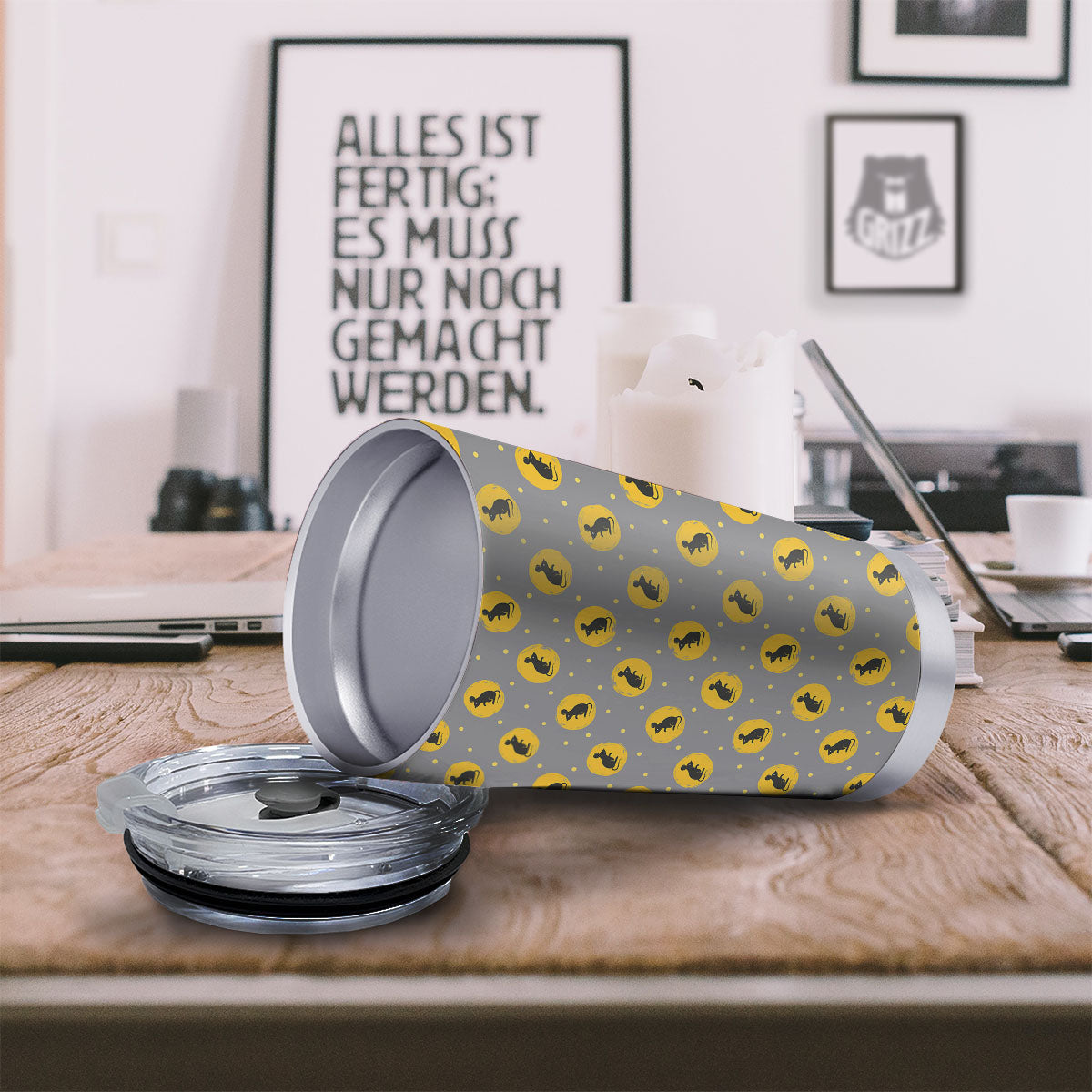 Rat Print Pattern Tumbler-grizzshop
