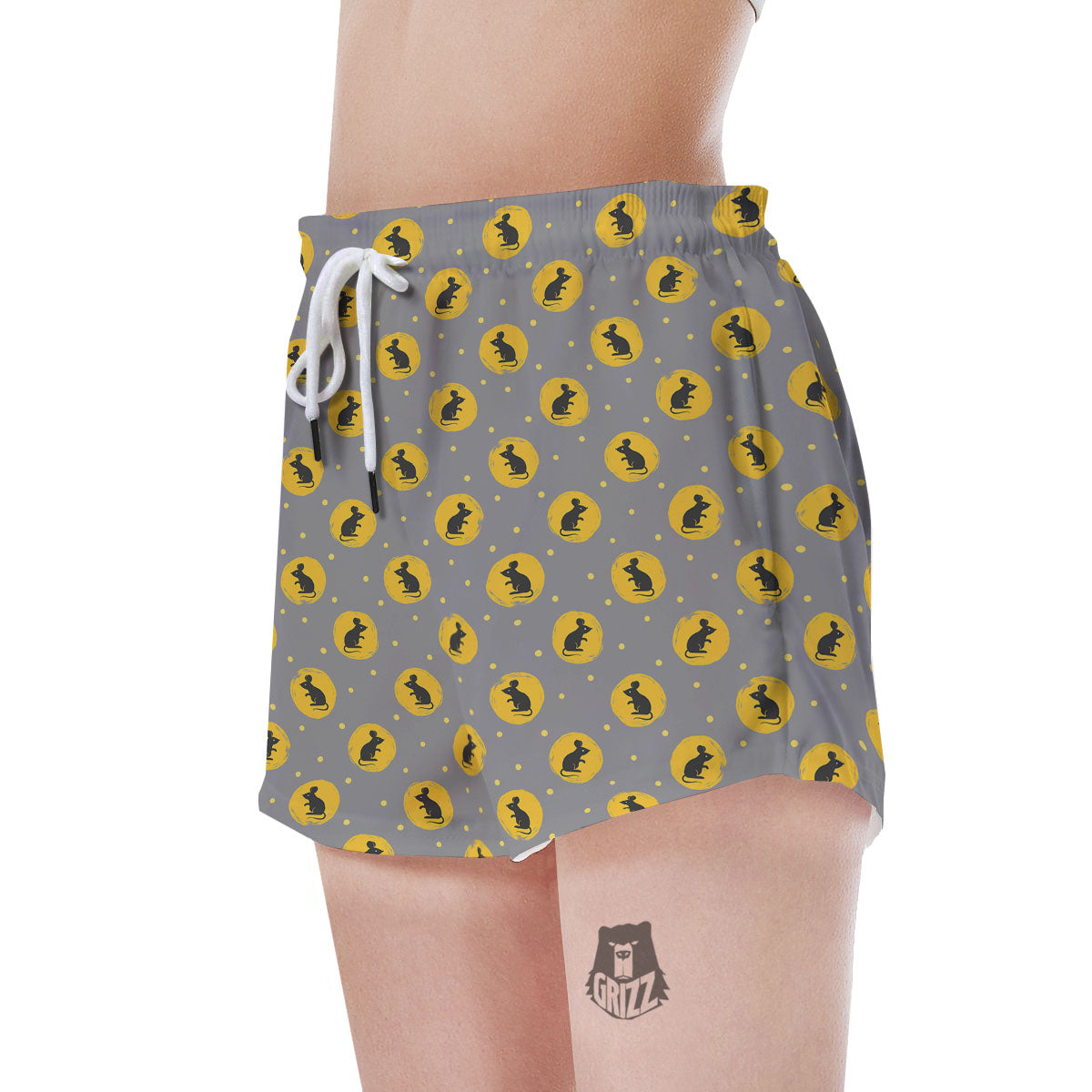 Rat Print Pattern Women's Shorts-grizzshop