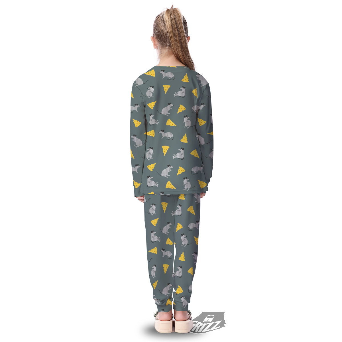 Rat Watercolor Print Pattern Kid's Pajamas-grizzshop