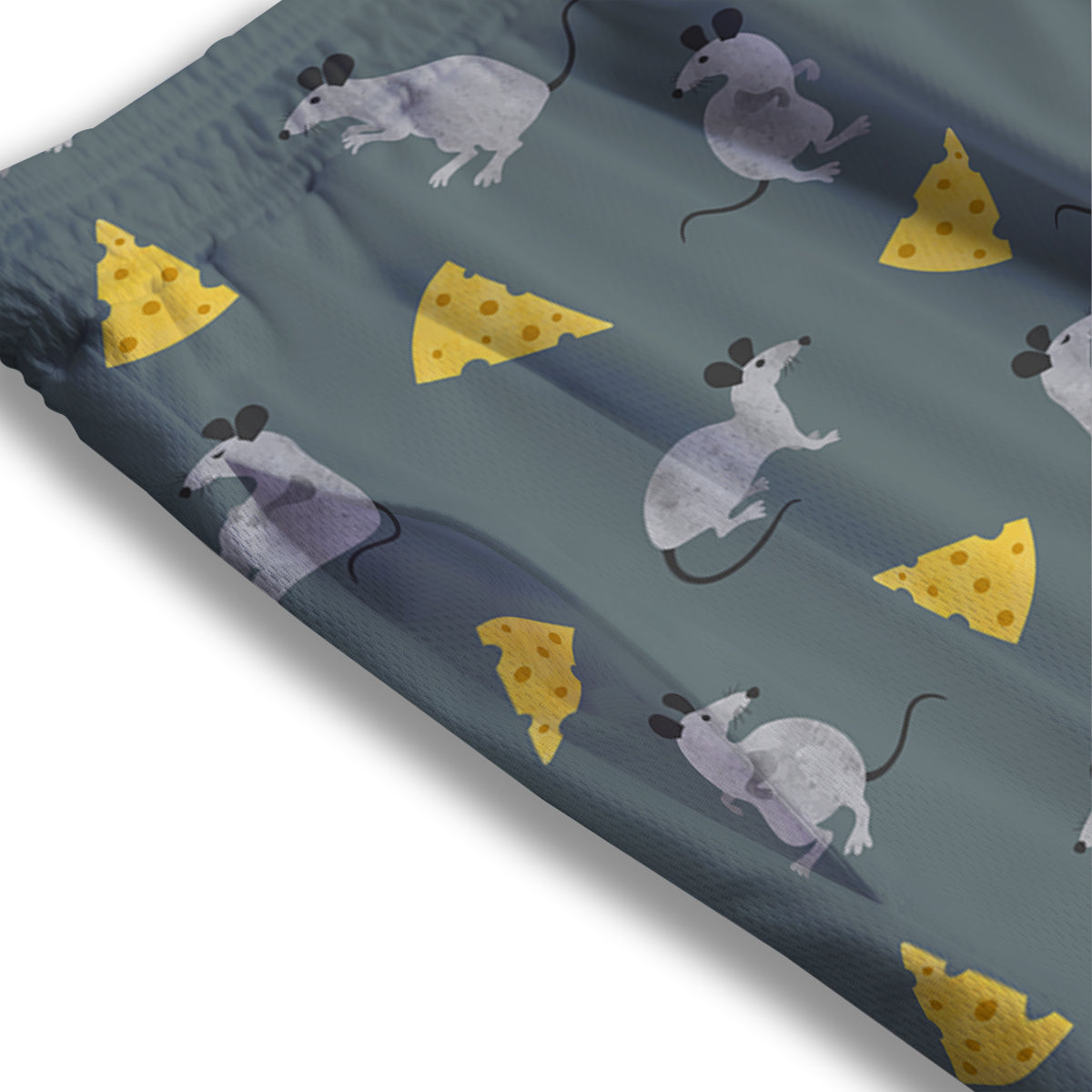 Rat Watercolor Print Pattern Mesh Shorts