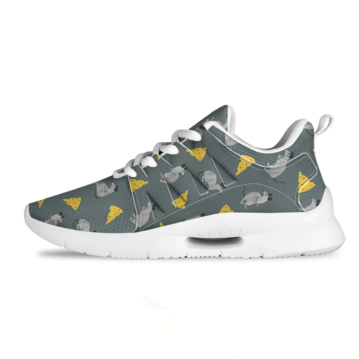 Rat Watercolor Print Pattern Tennis Shoes-grizzshop