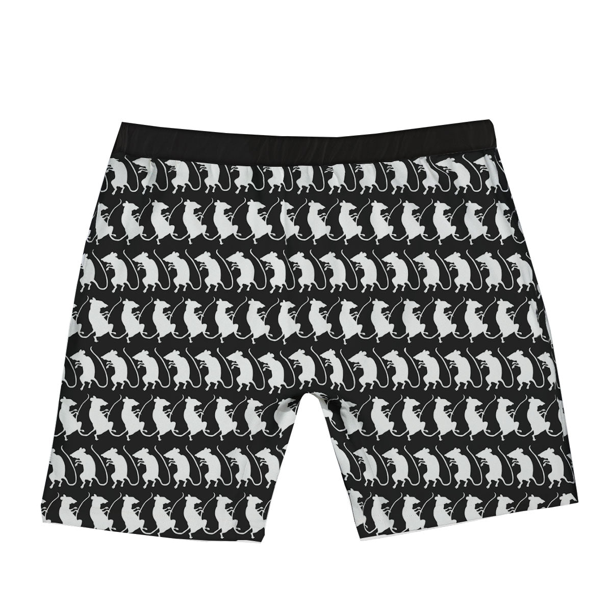 Rat White And Black Print Pattern Boxer Briefs-grizzshop