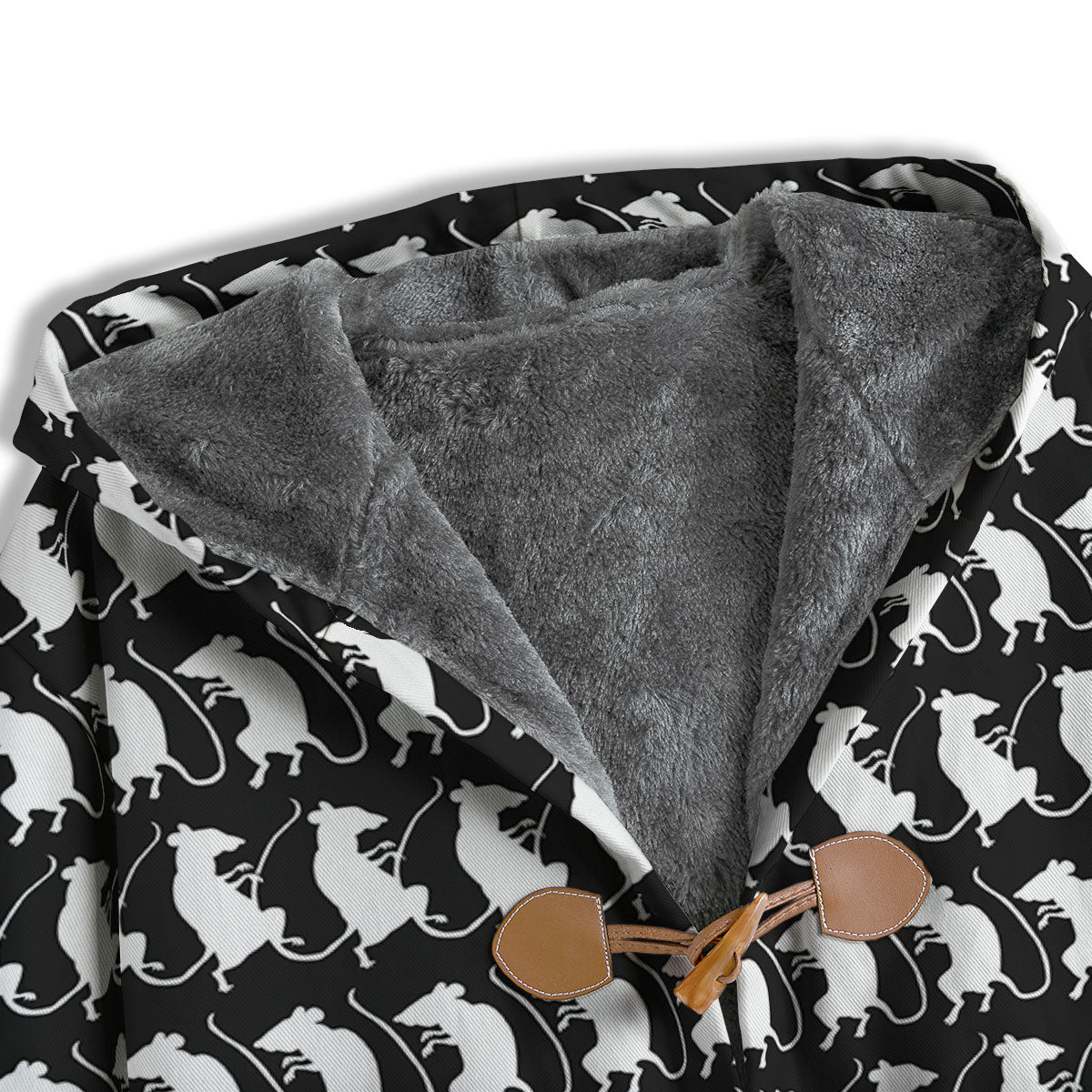 Rat White And Black Print Pattern Men's Windbreaker Jacket-grizzshop