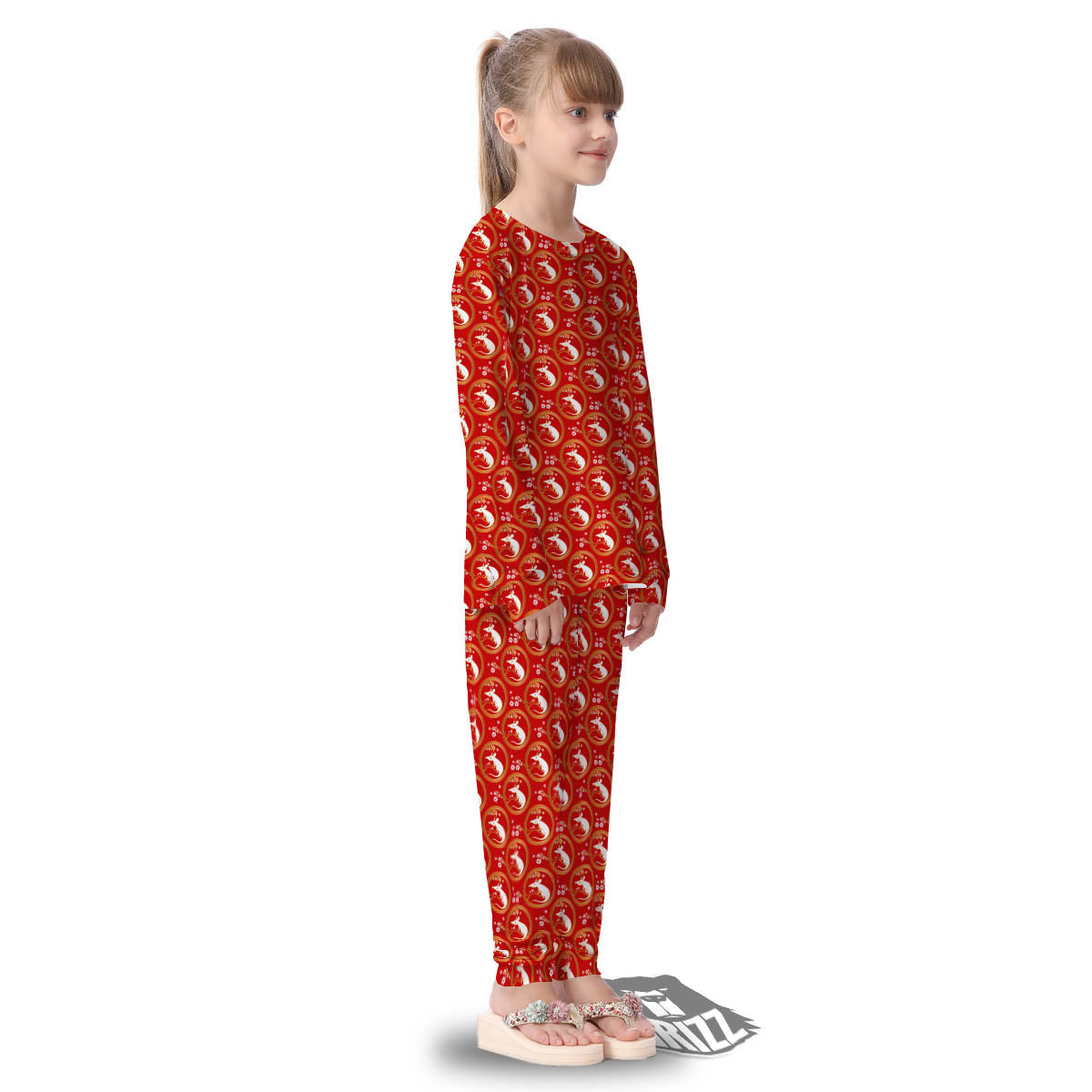 Rat Zodiac Chinese Print Pattern Kid's Pajamas-grizzshop