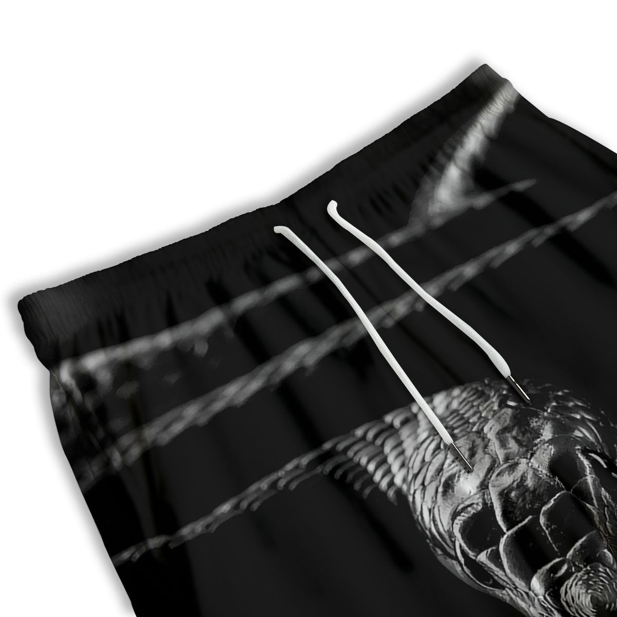 Ratsnake Rhinoceros Monochrome Print Men's Athletic Shorts