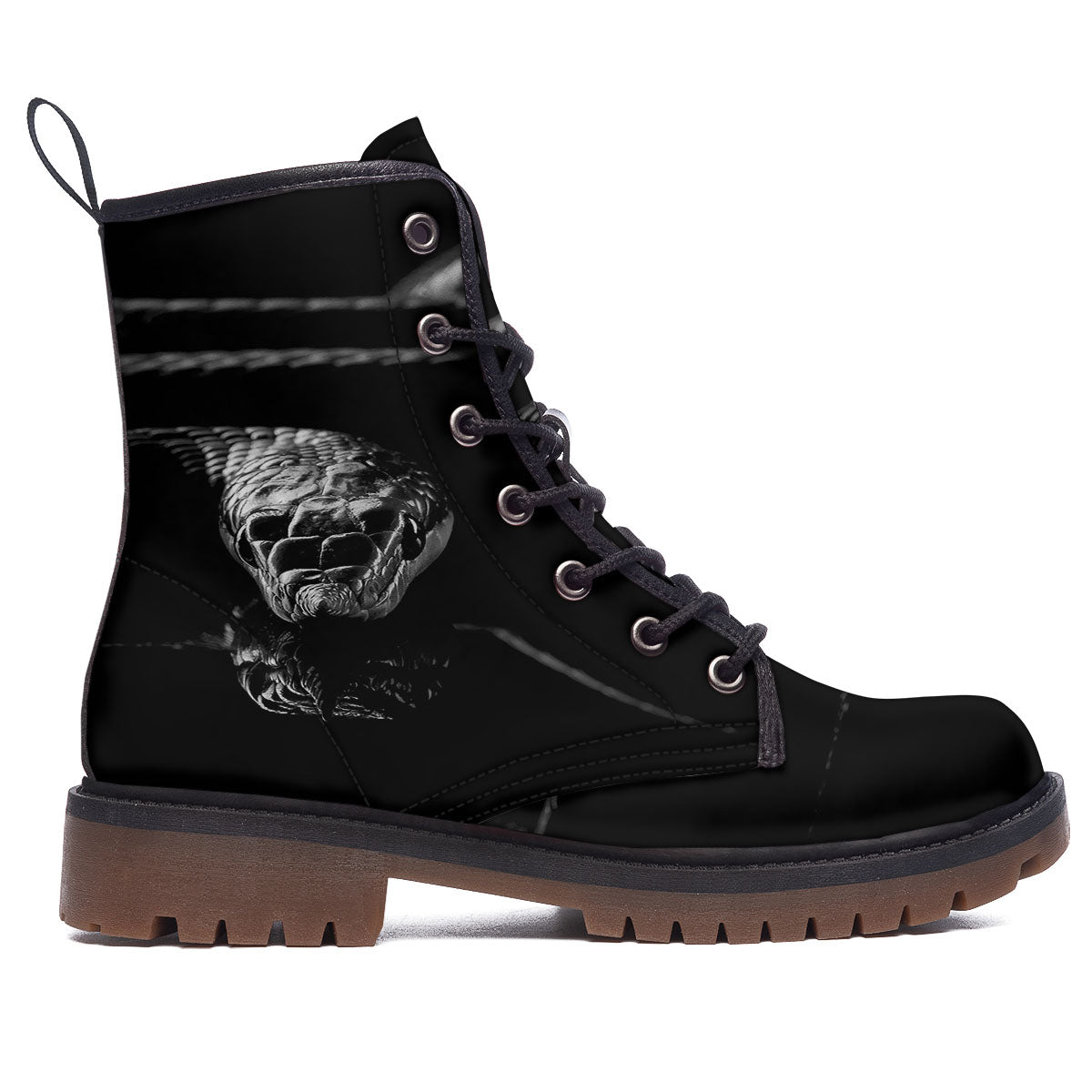 Ratsnake Rhinoceros Monochrome Print Work Boots-grizzshop