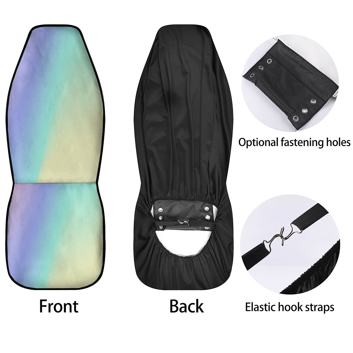 Rave Pastel Print Pattern Car Seat Covers-grizzshop