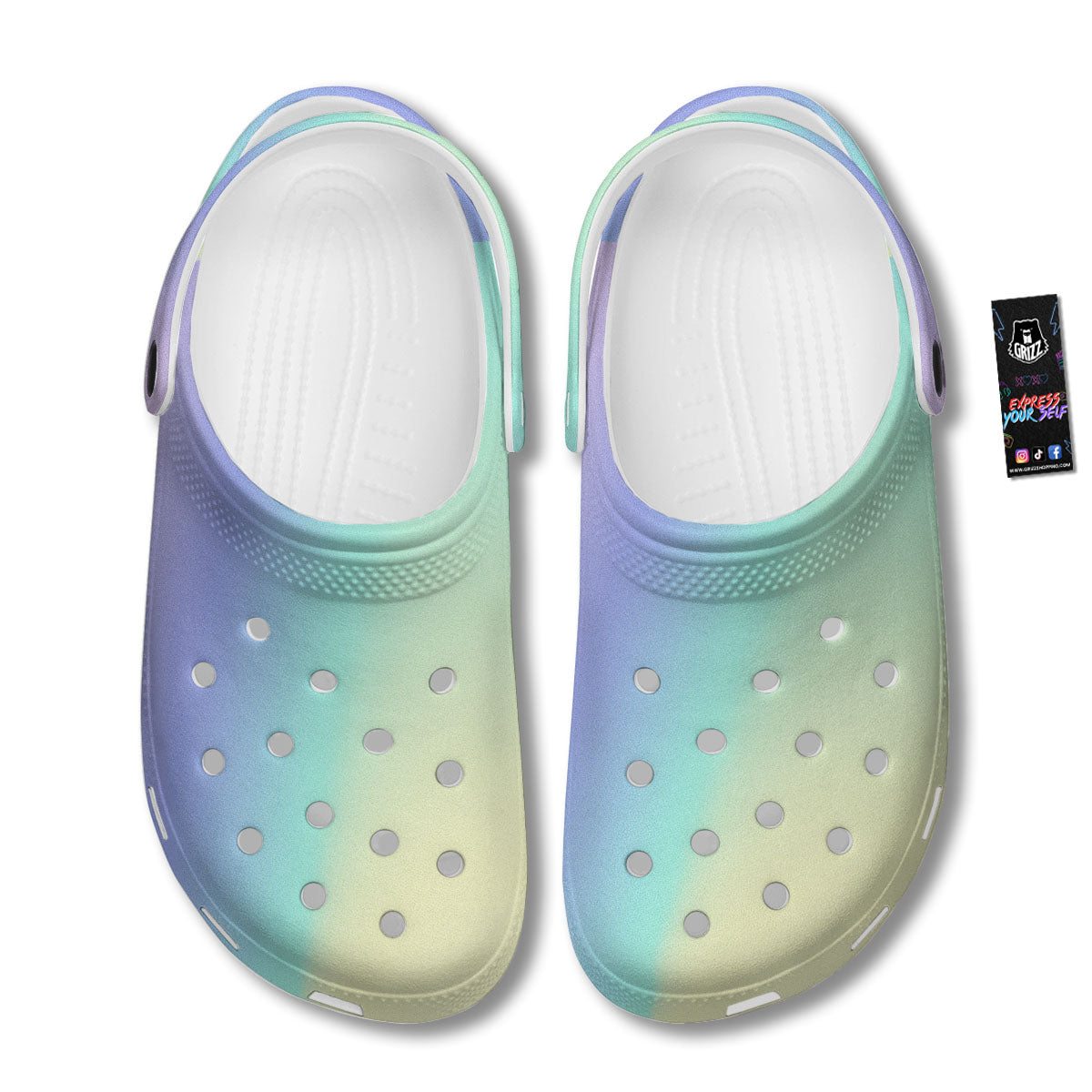 Rave Pastel Print Pattern Clog-grizzshop