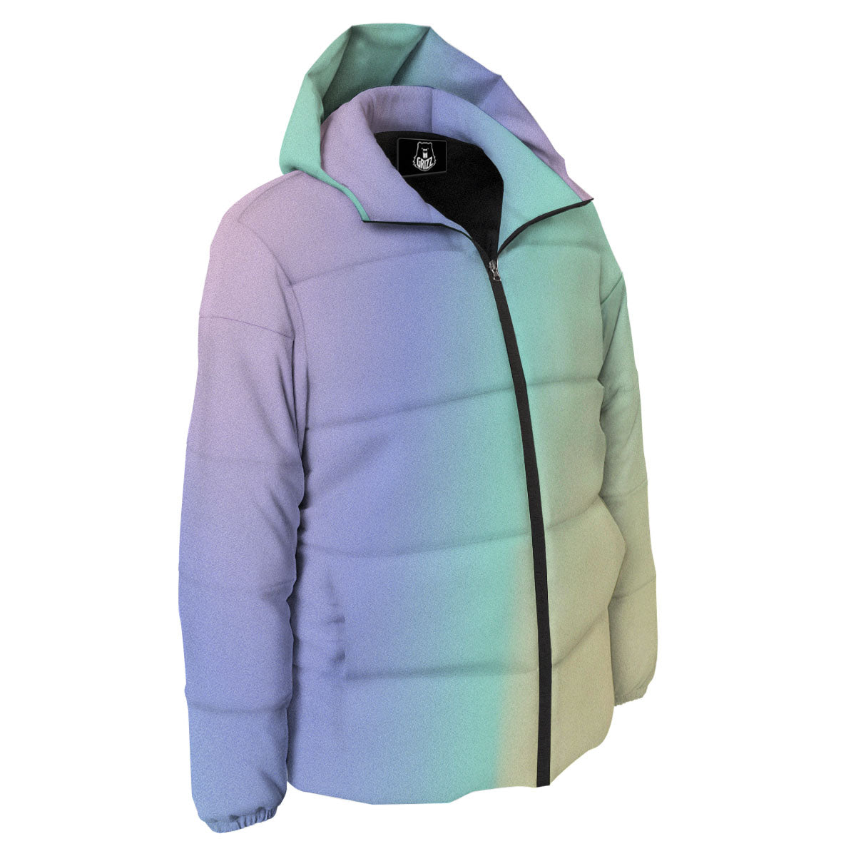 Rave Pastel Print Pattern Down Jacket-grizzshop