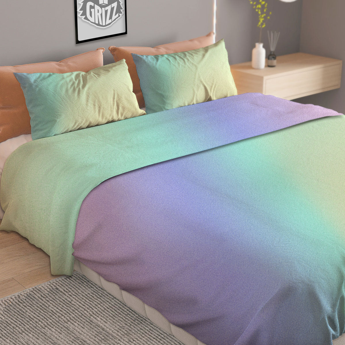 Rave Pastel Print Pattern Duvet Cover Bedding Set