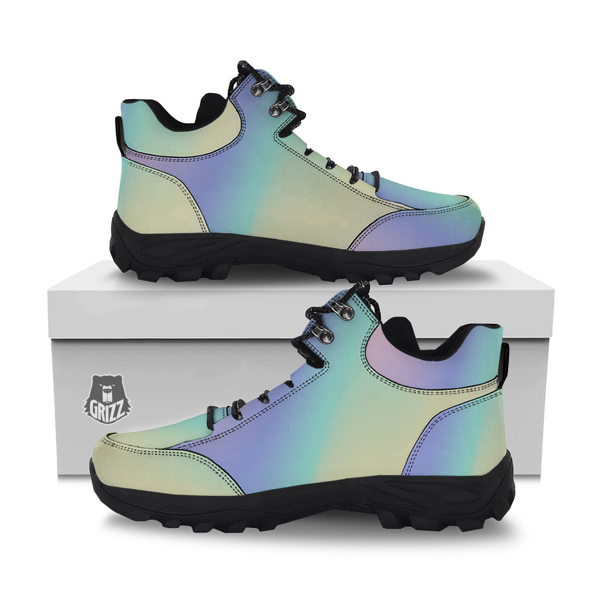 Rave Pastel Print Pattern Hiking Shoes-grizzshop