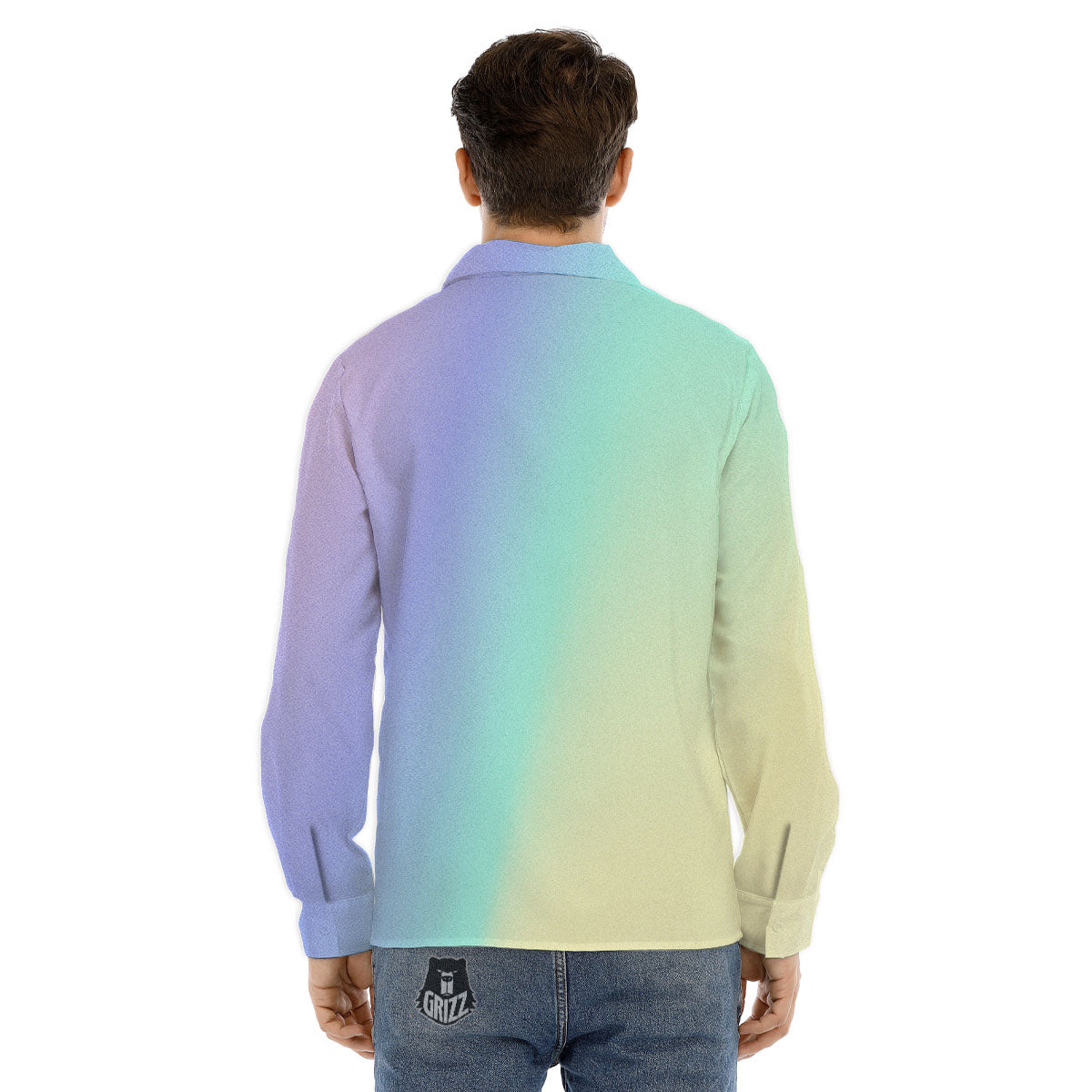 Rave Pastel Print Pattern Men's Dress Shirts-grizzshop