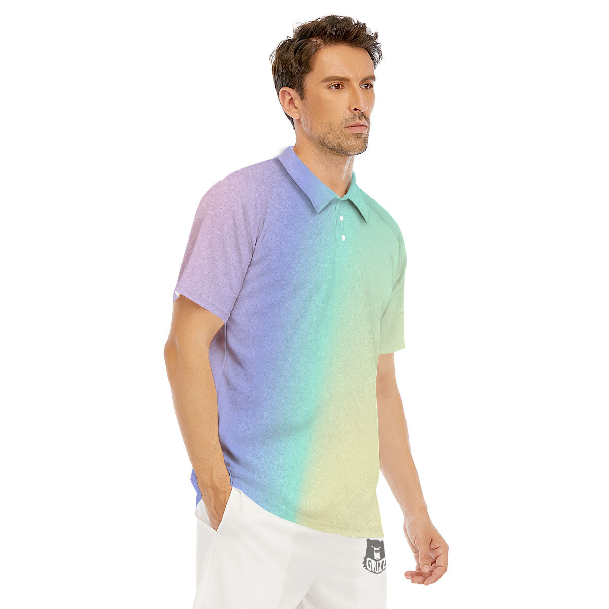 Rave Pastel Print Pattern Men's Golf Shirts-grizzshop