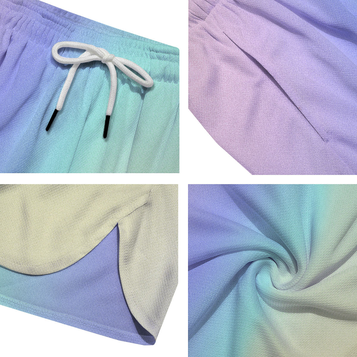 Rave Pastel Print Pattern Men's Running Shorts-grizzshop