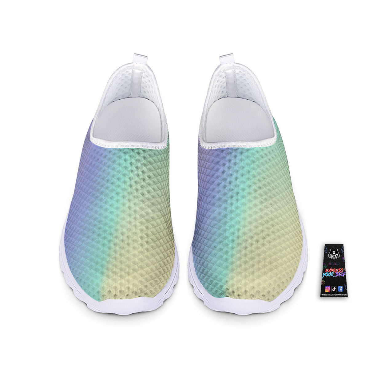 Rave Pastel Print Pattern Nurse Shoes-grizzshop