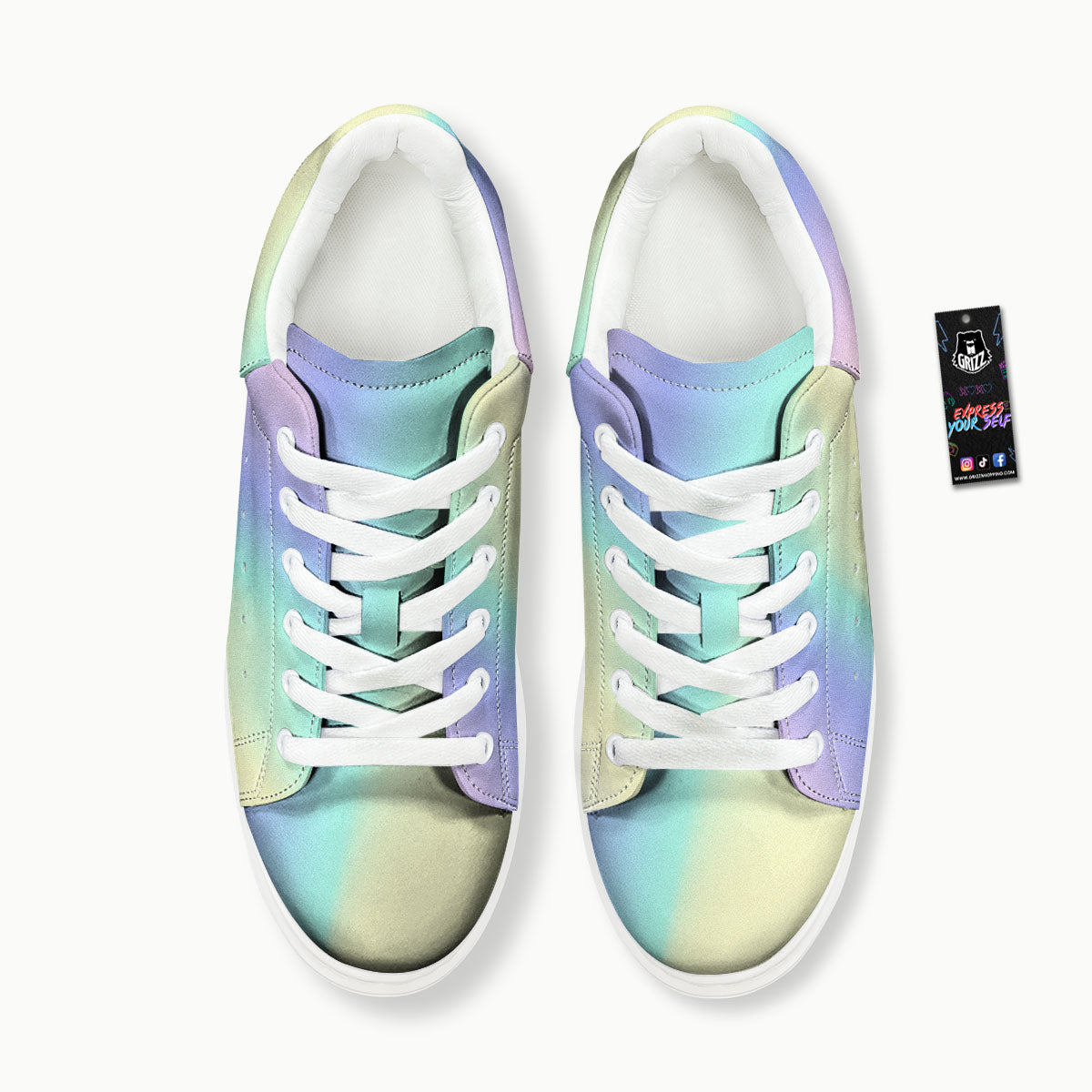 Rave Pastel Print Pattern Platform Shoes-grizzshop