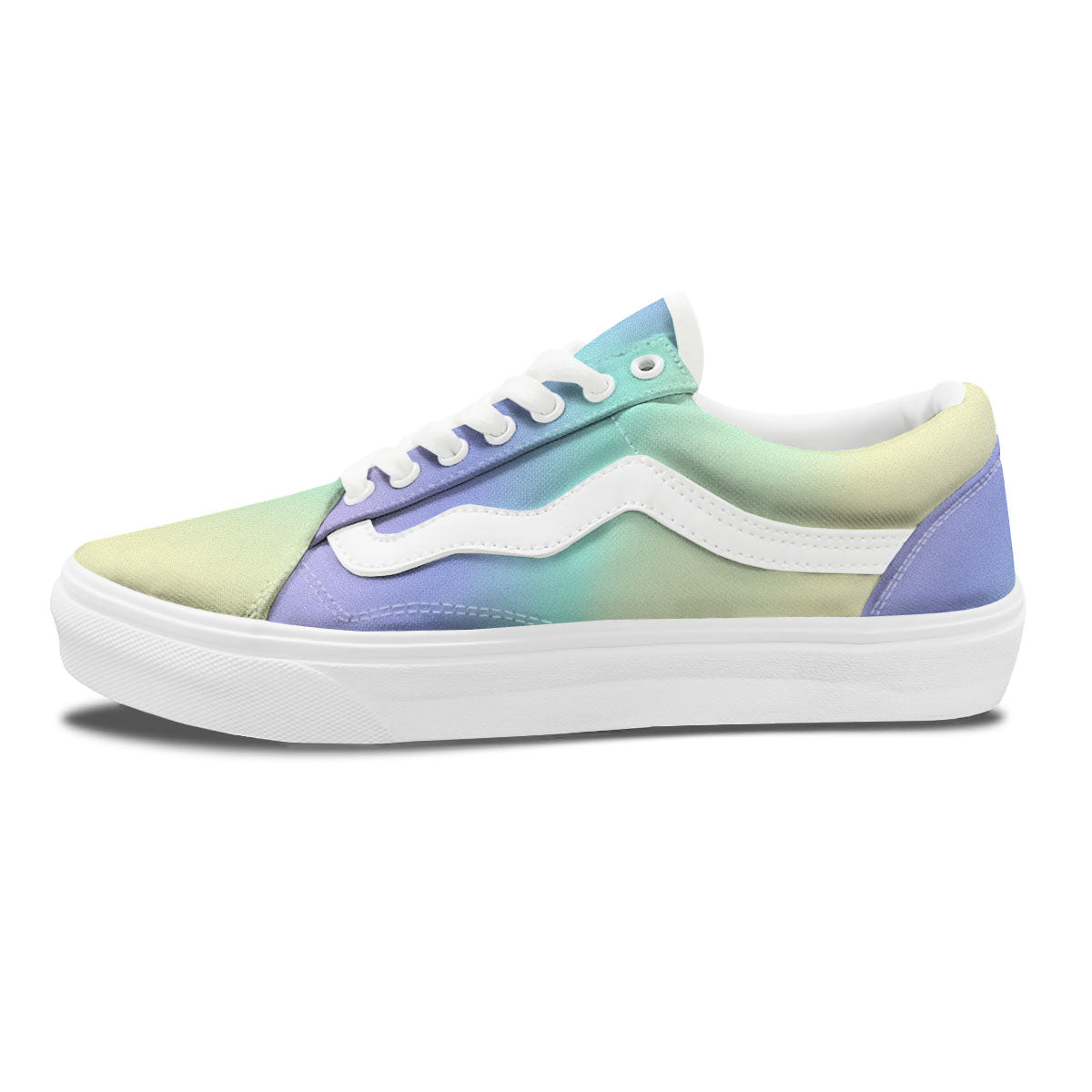 Rave Pastel Print Pattern Skate Shoes-grizzshop