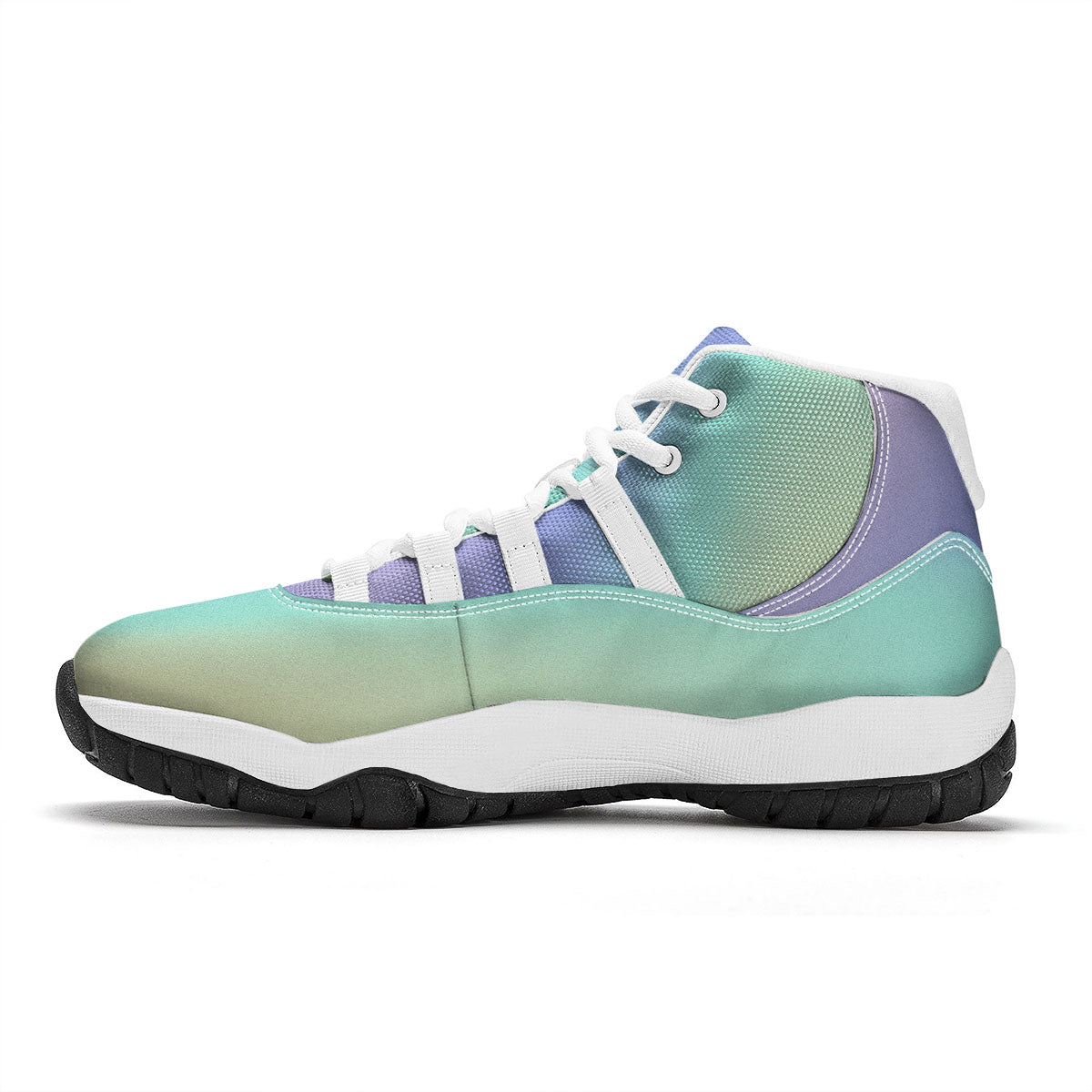 Rave Pastel Print Pattern White Bball Shoes-grizzshop