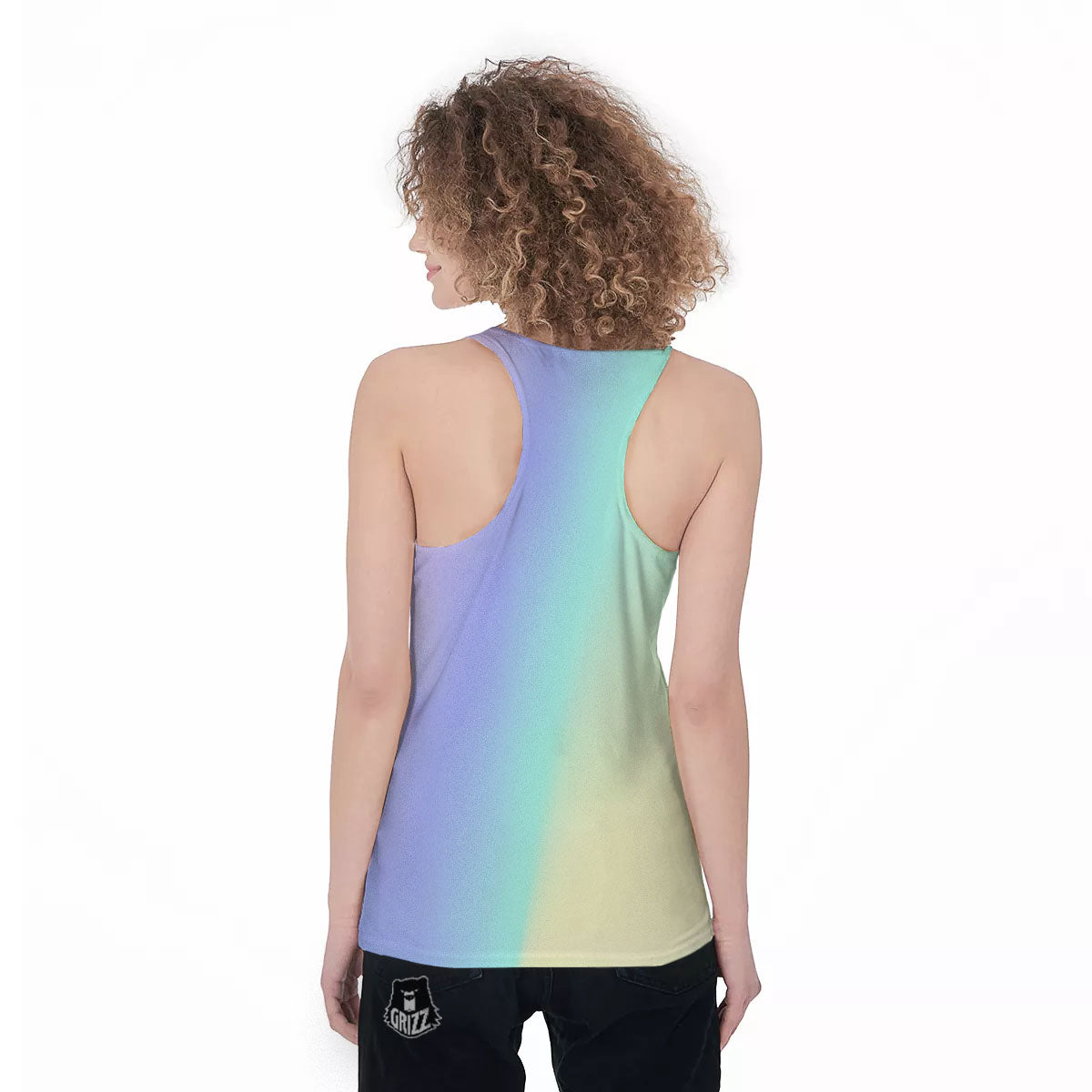 Rave Pastel Print Pattern Women's Racerback Tank Top-grizzshop
