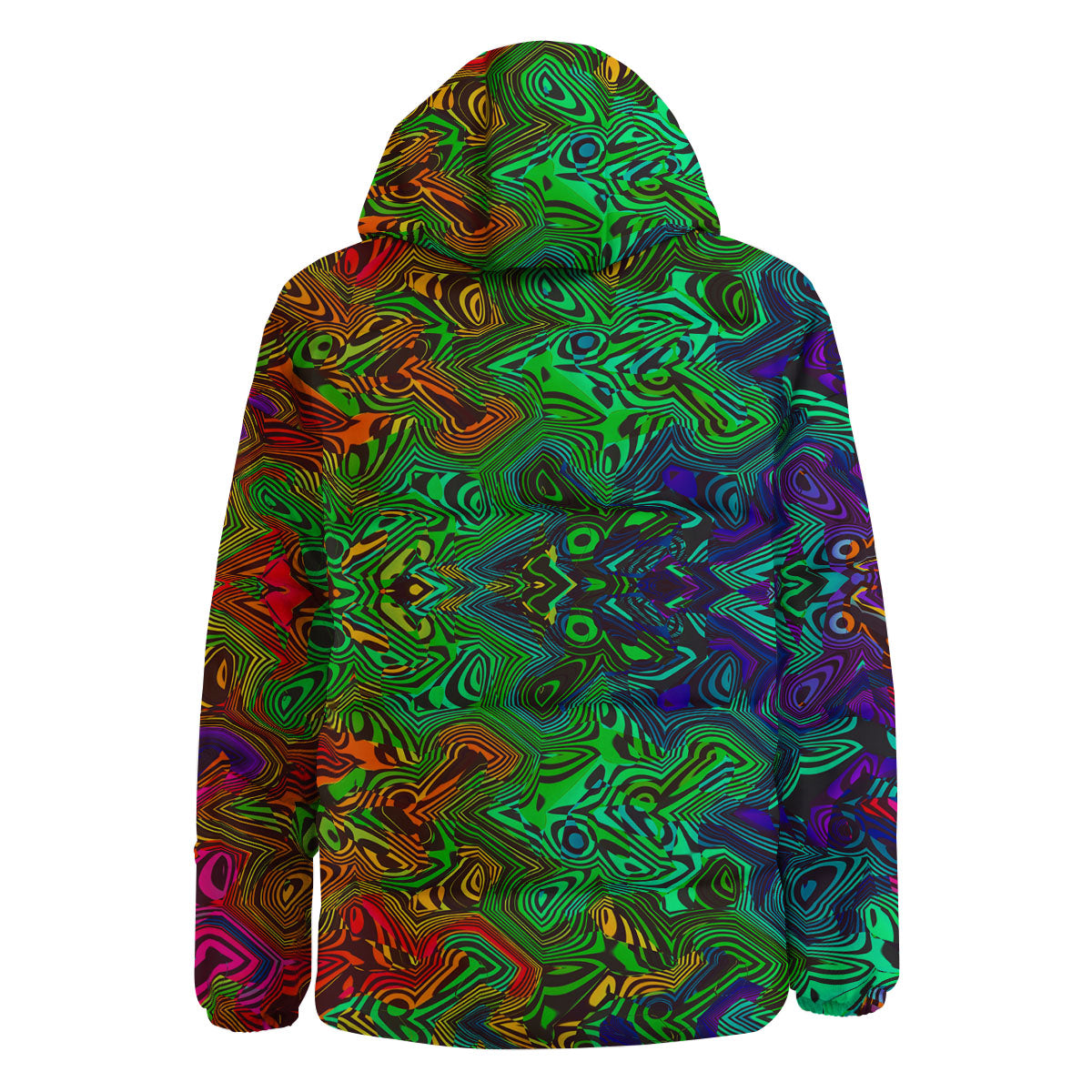 Rave Psychedelic Print Pattern Down Jacket-grizzshop