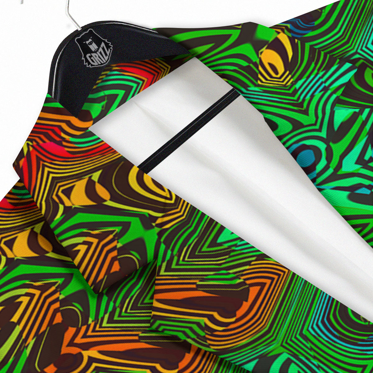 Rave Psychedelic Print Pattern Men's Sport Coat-grizzshop