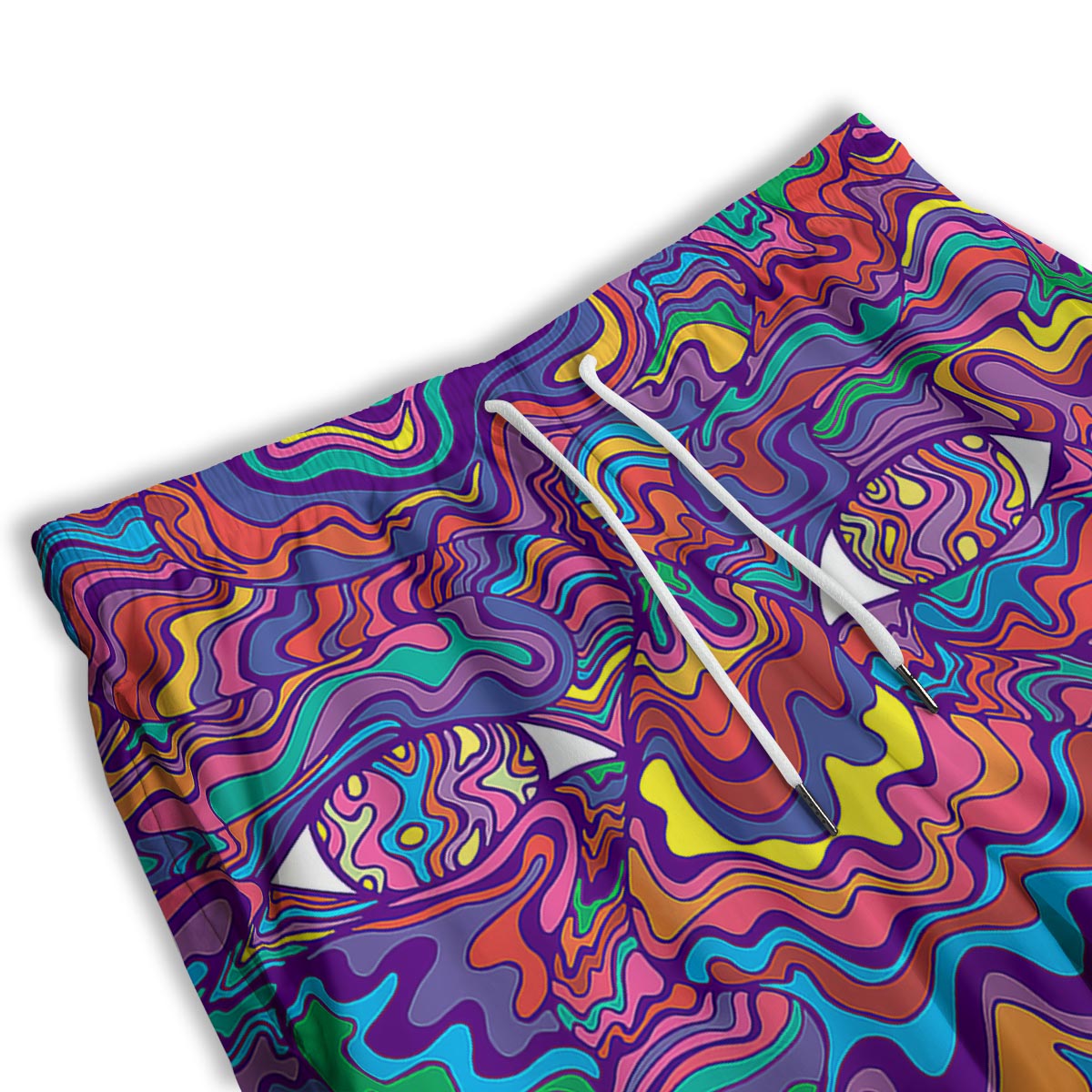 Rave Trippy Print Men's Athletic Shorts