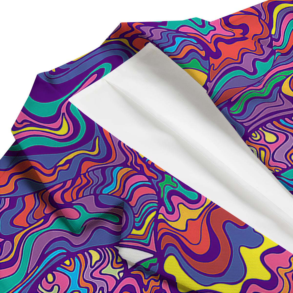 Rave Trippy Print Men's Blazer-grizzshop