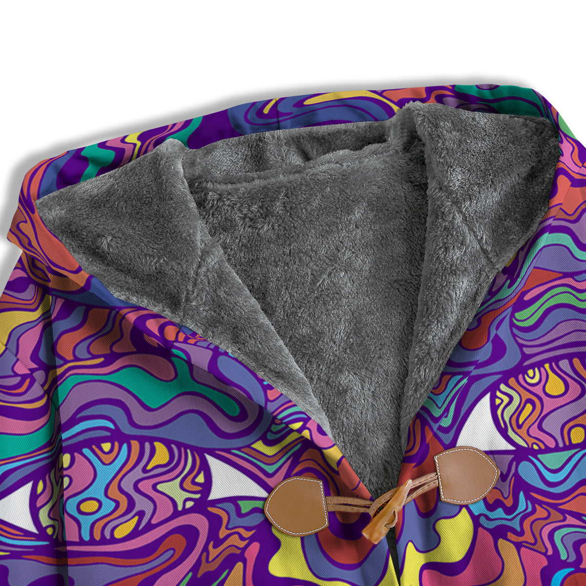 Rave Trippy Print Men's Windbreaker Jacket-grizzshop