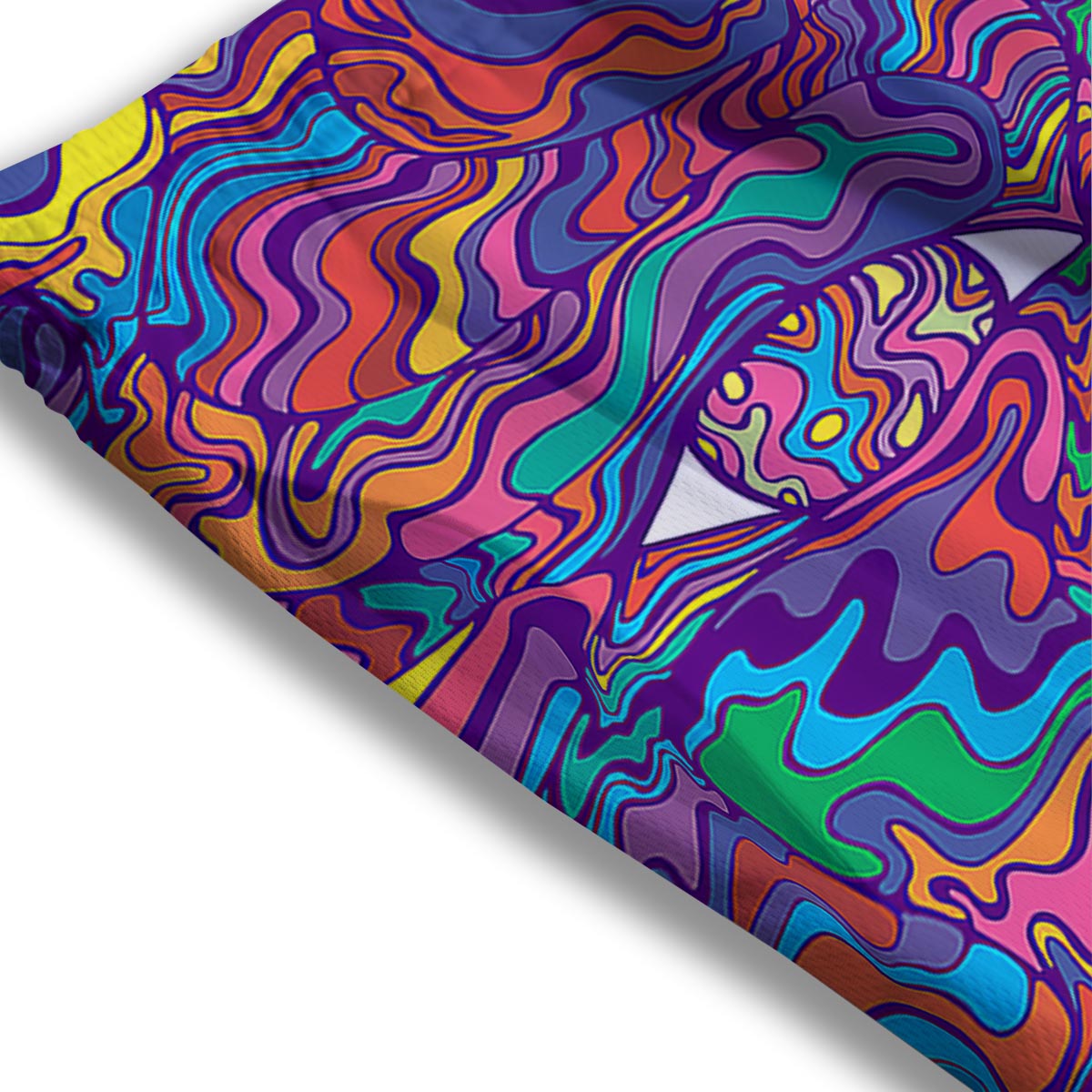 Rave Trippy Print Mesh Shorts