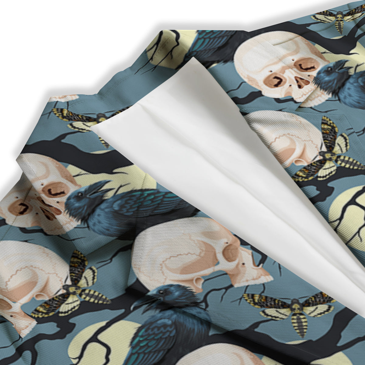 Raven Skull Print Pattern Women's Blazer-grizzshop