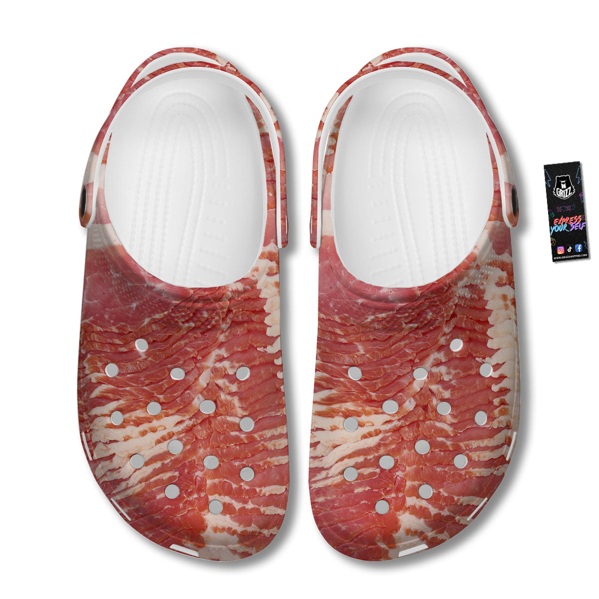 Raw Bacon Print Clog-grizzshop
