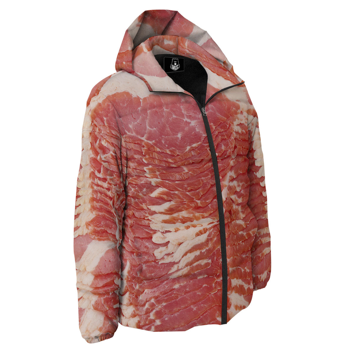 Raw Bacon Print Down Jacket-grizzshop