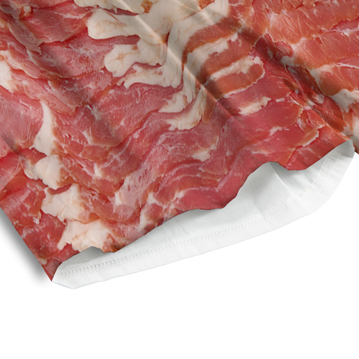 Raw Bacon Print Men's Athletic Shorts-grizzshop