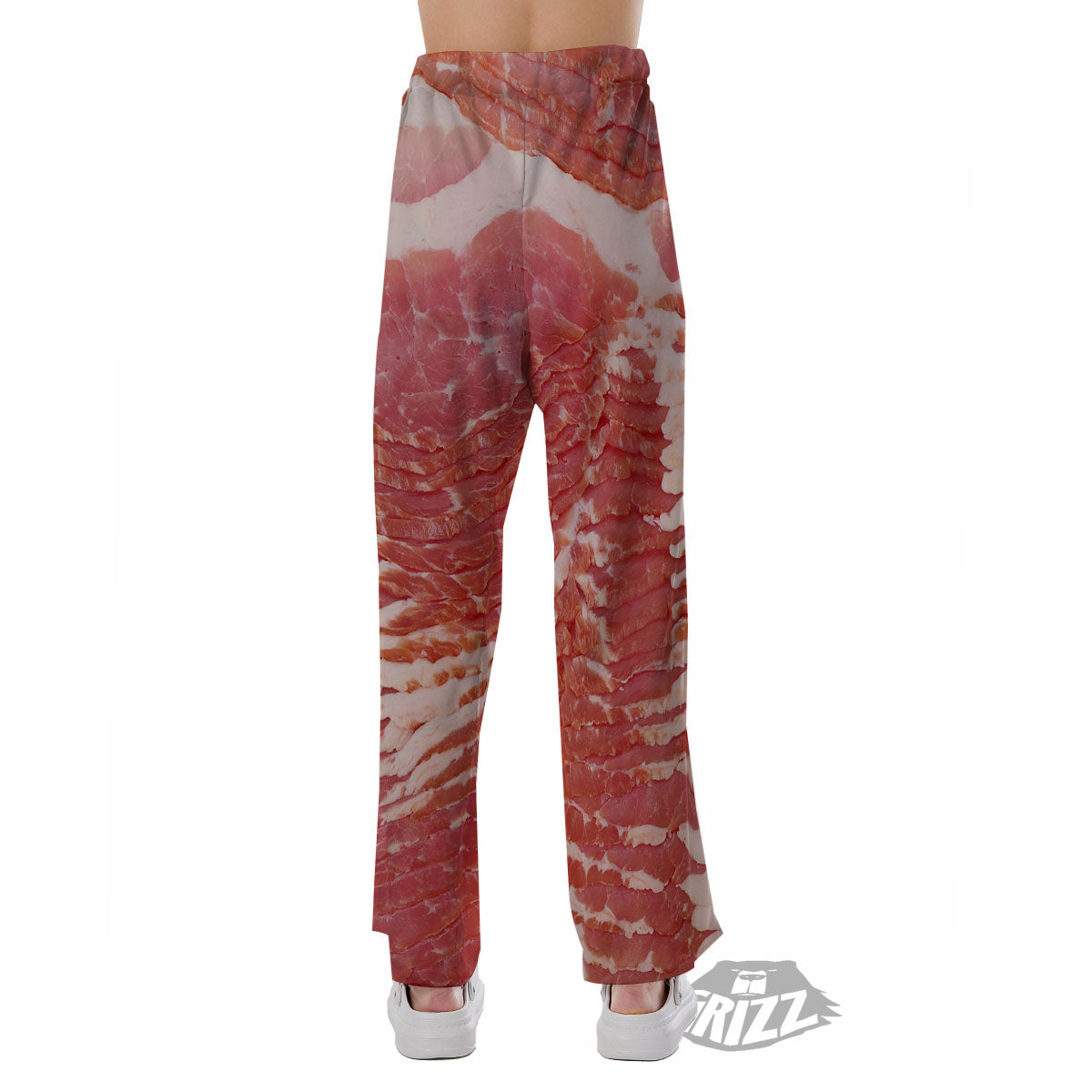 Raw Bacon Print Pajama Pants-grizzshop