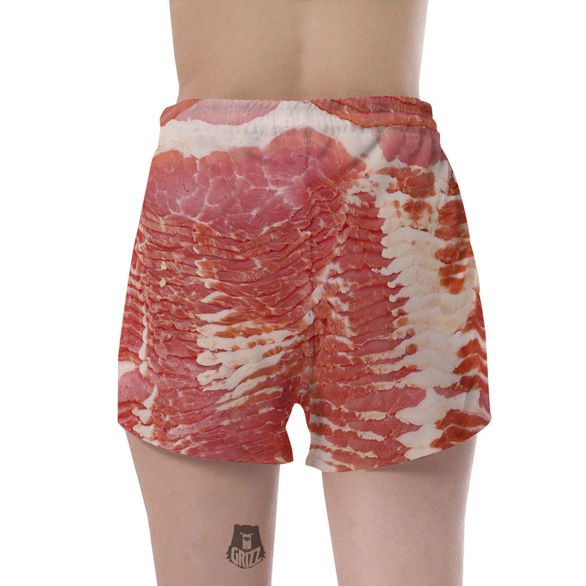 Raw Bacon Print Women's Shorts-grizzshop