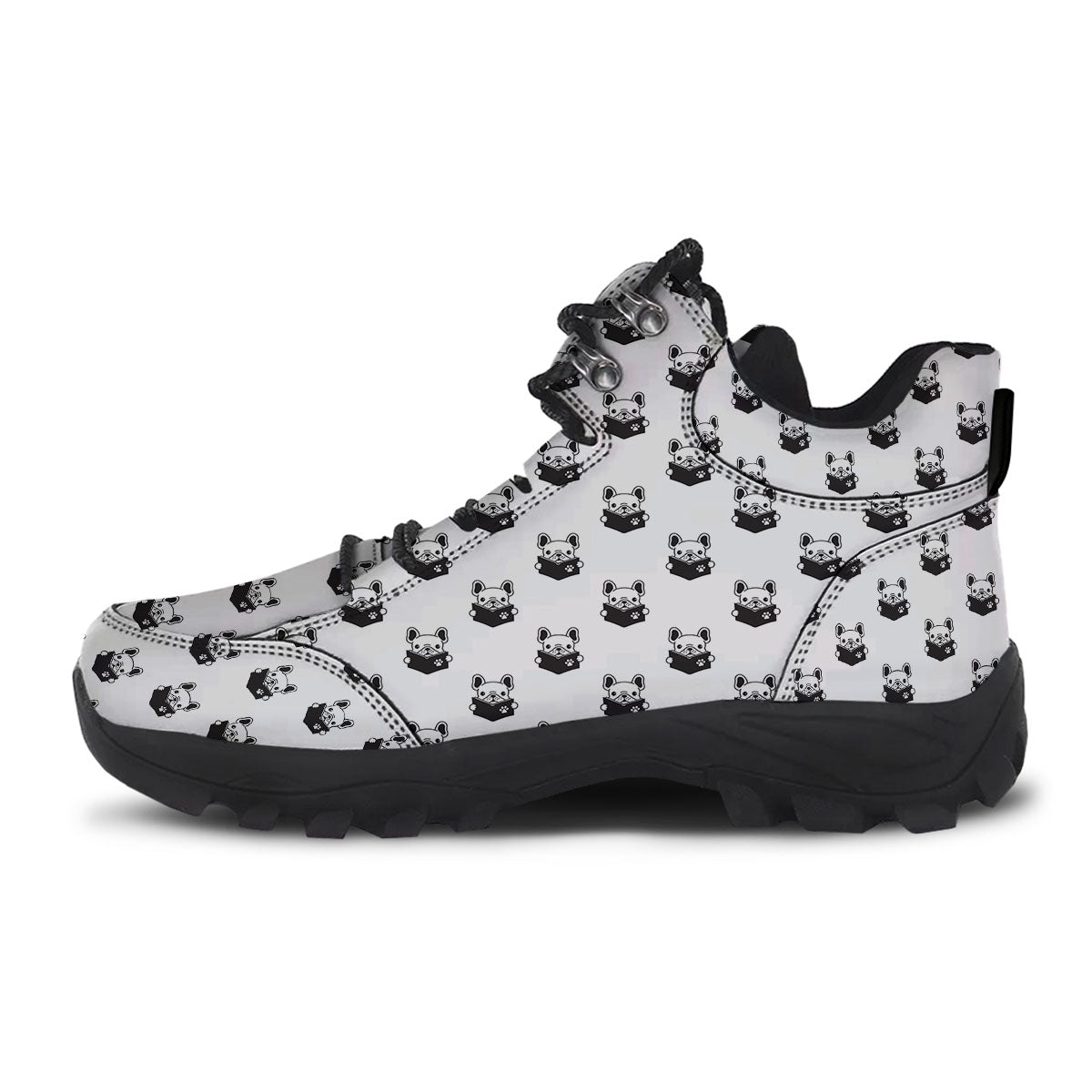 Reading Book French Bulldog Print Hiking Shoes-grizzshop