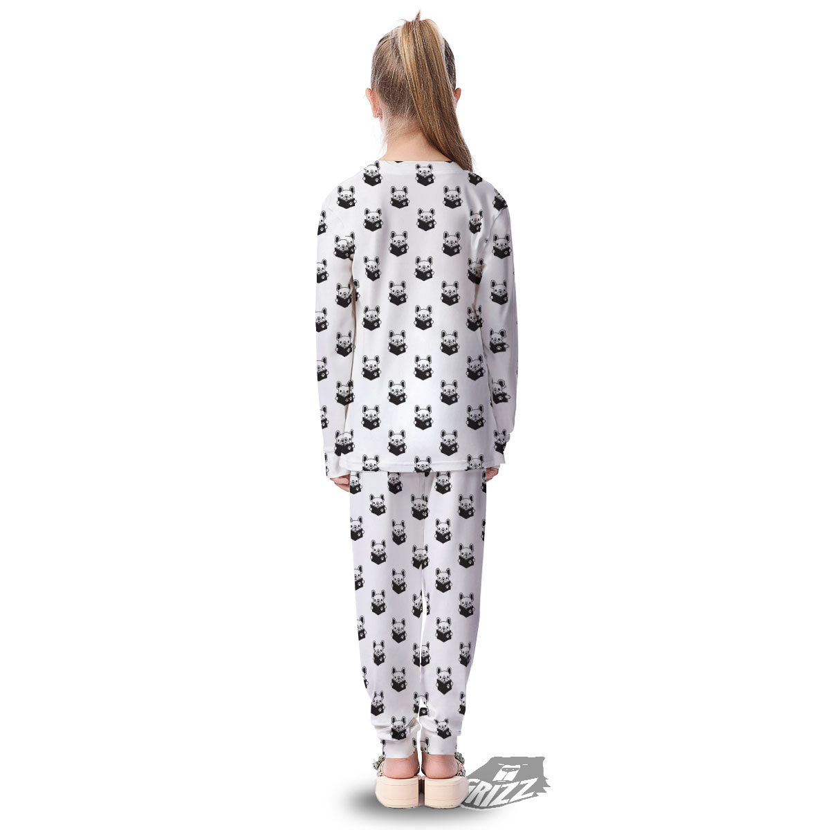 Reading Book French Bulldog Print Kid's Pajamas-grizzshop