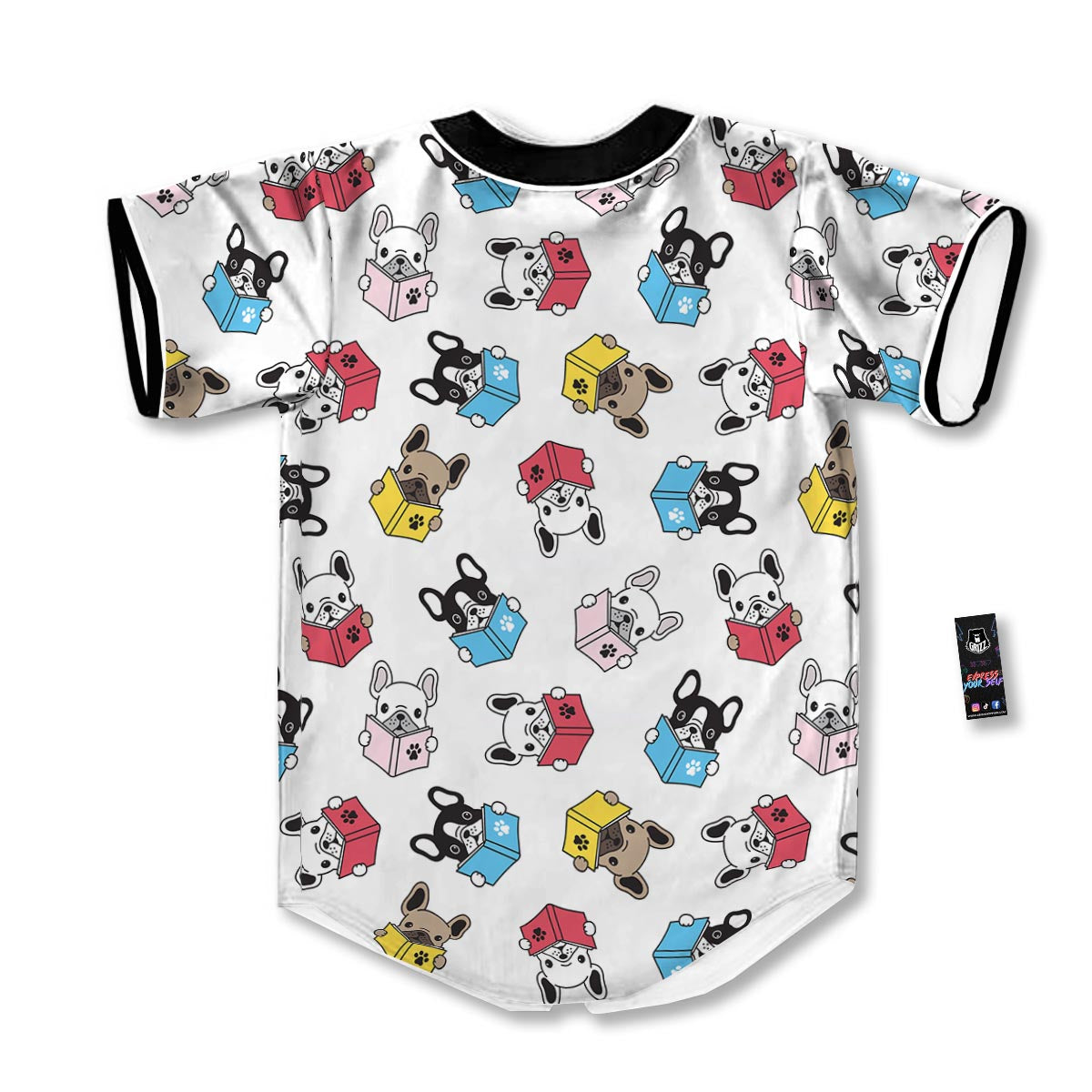 Reading Book Polar Bear Print Pattern Baseball Jersey-grizzshop