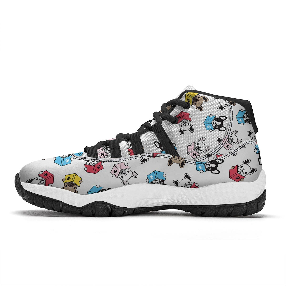 Reading Book Polar Bear Print Pattern Black Bball Shoes-grizzshop