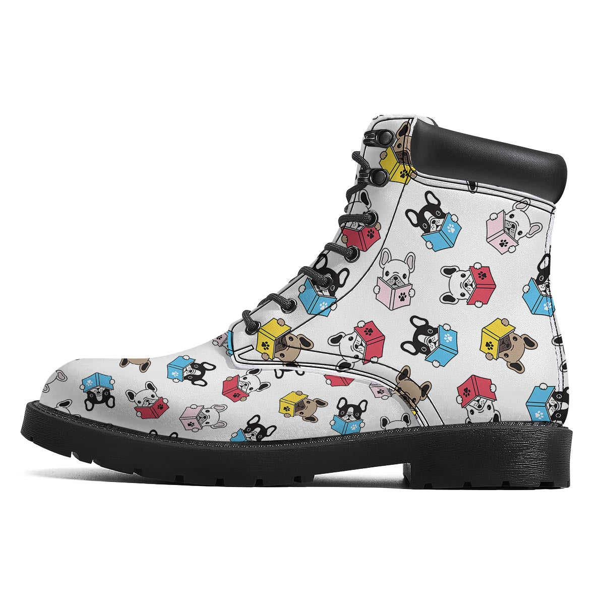 Reading Book Polar Bear Print Pattern Boots-grizzshop