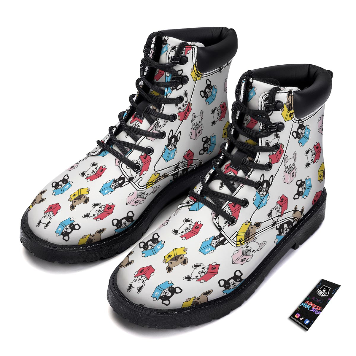 Reading Book Polar Bear Print Pattern Boots-grizzshop
