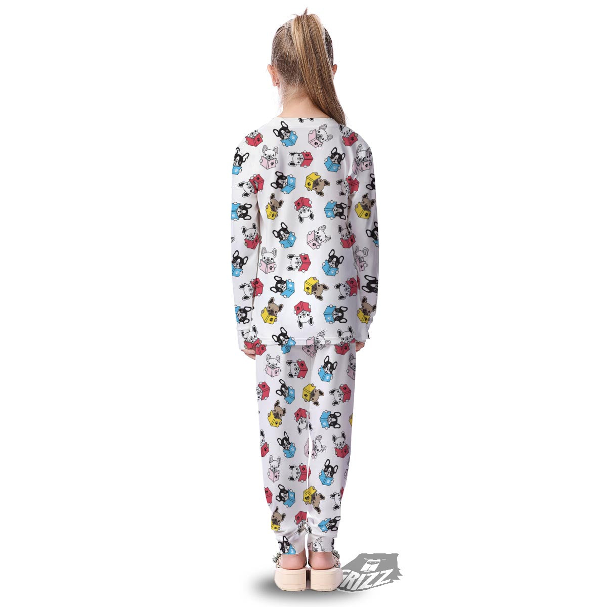 Reading Book Polar Bear Print Pattern Kid's Pajamas-grizzshop