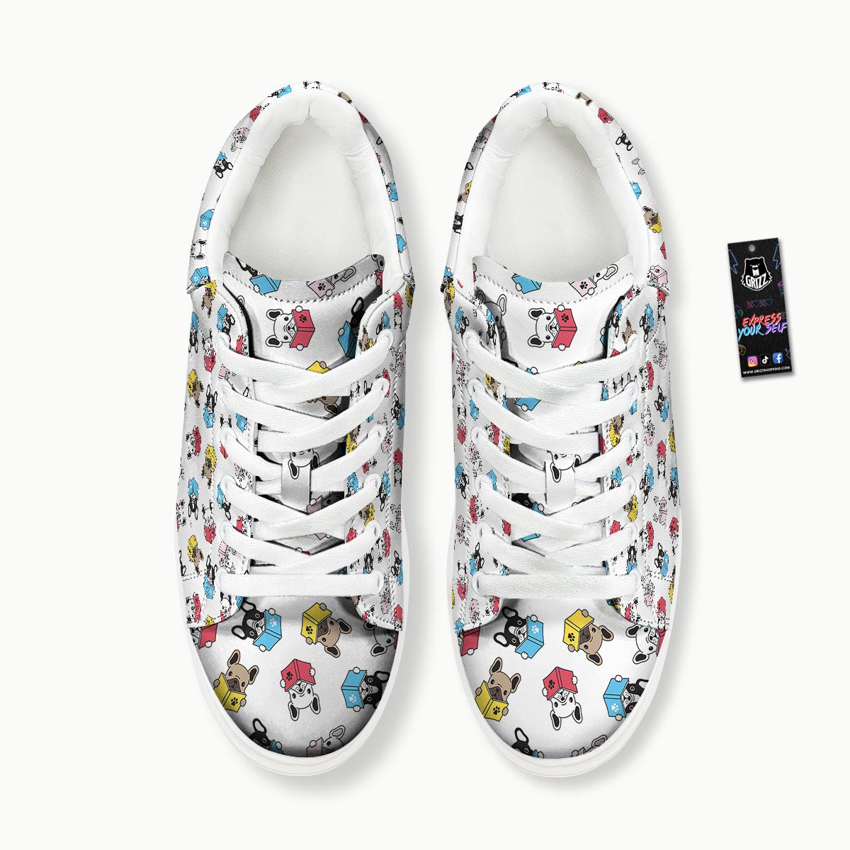 Reading Book Polar Bear Print Pattern Platform Shoes-grizzshop