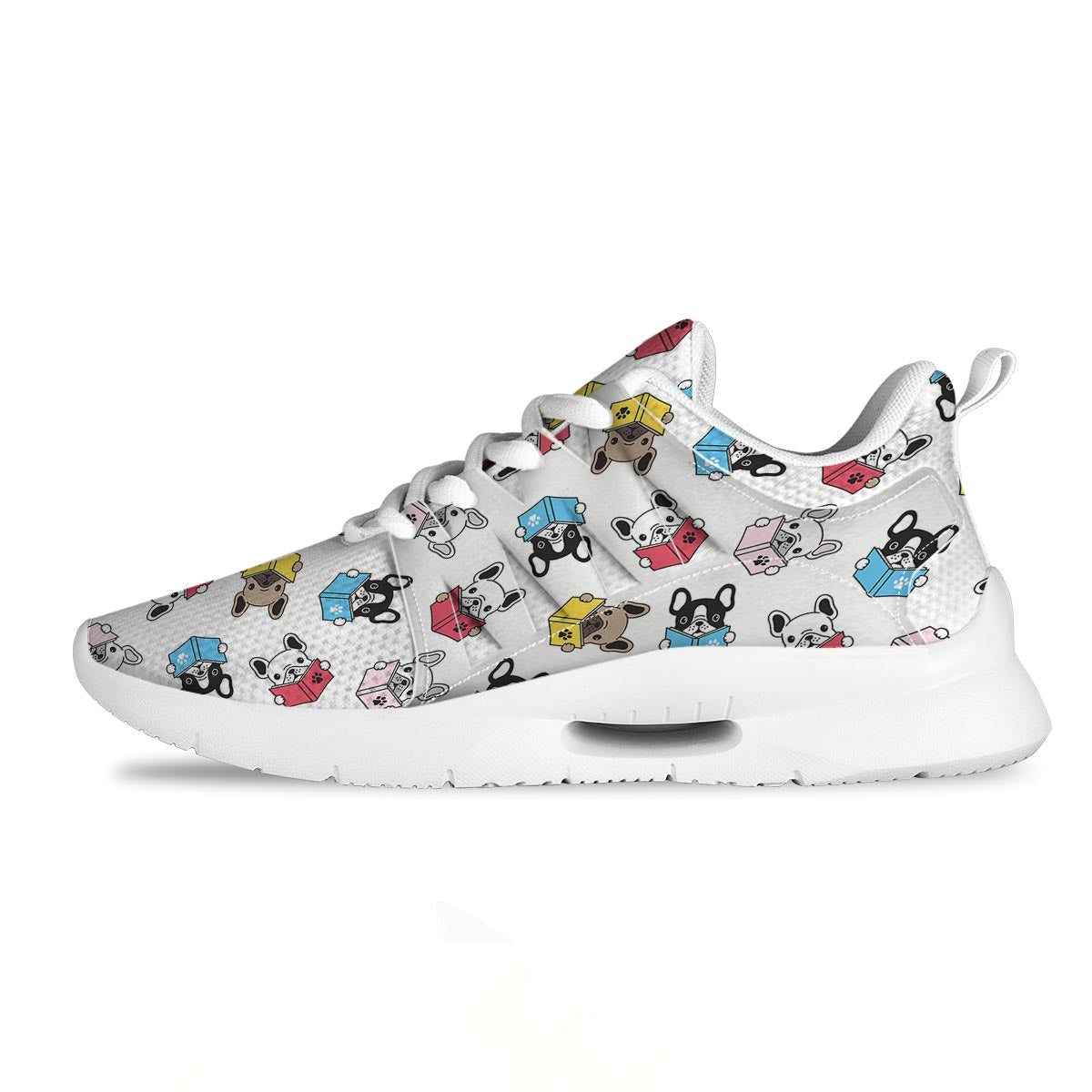 Reading Book Polar Bear Print Pattern Tennis Shoes-grizzshop