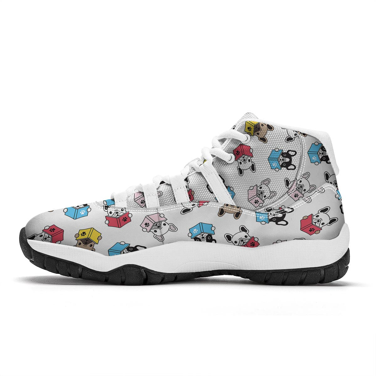 Reading Book Polar Bear Print Pattern White Bball Shoes-grizzshop