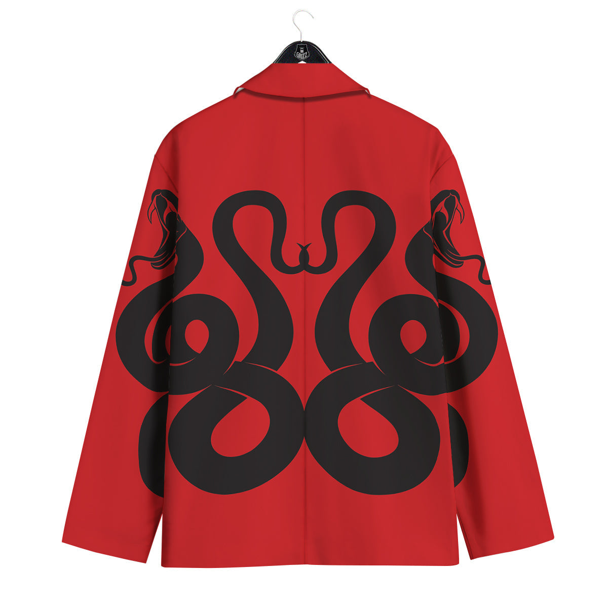 Red And Black Snakes Sign Print Men's Sport Coat-grizzshop